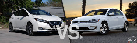 Comparison: 2019 Nissan LEAF vs 2019 Volkswagen e-Golf